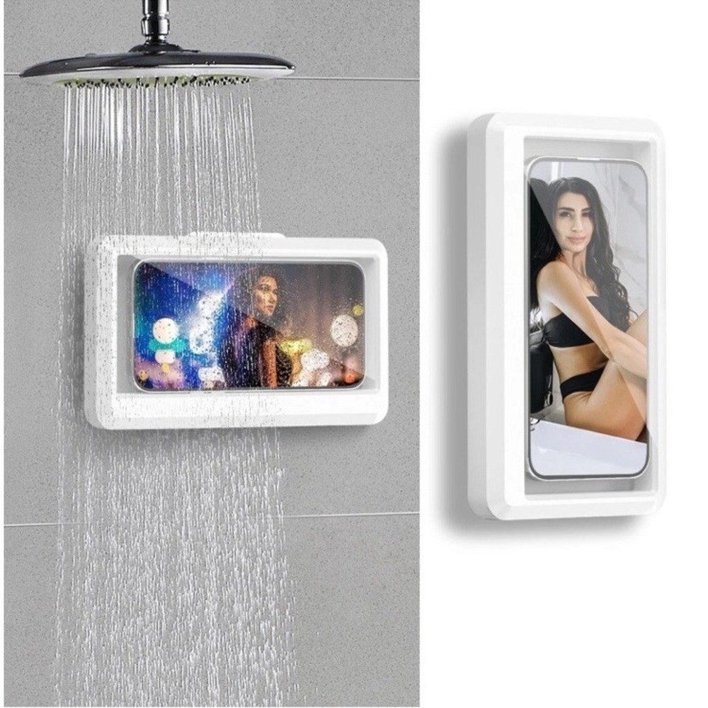 TSUINZ Shower Phone Holder Unisex OS White New Waterproof 360 Rotating Mount